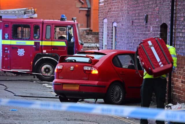 The scene of the crash in Louth