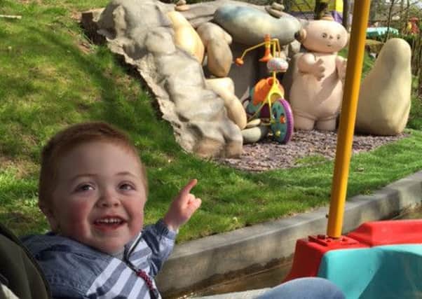 Jacob at CBeebies Land following fundraising by the Skegness Seasiders. EMN-160715-110430001