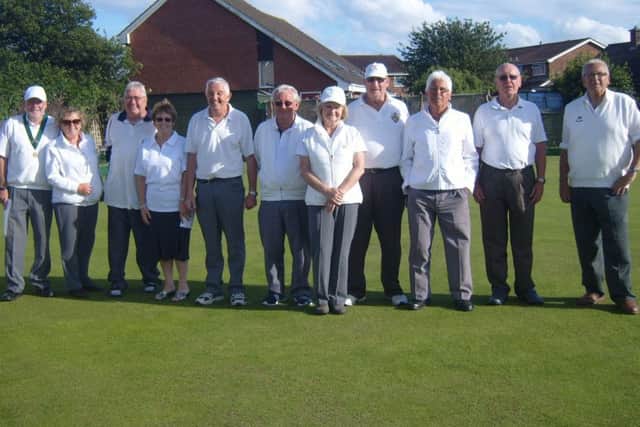 The presentation at the Freiston Bowls Club tournament.