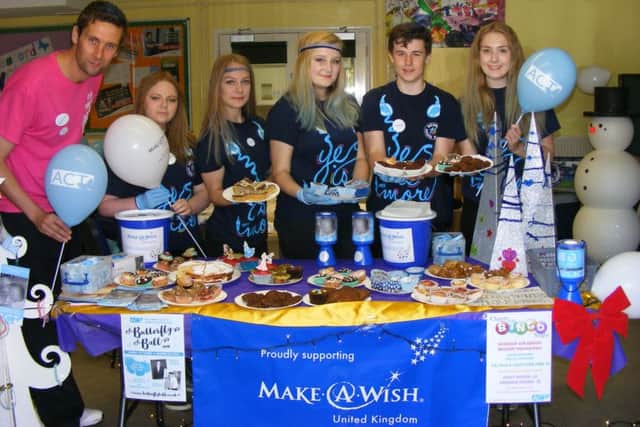 Selling cakes for good causes. one of the NCS groups, based in the Children and Young People's Centre in Money's Yard. From left - mento James McKay, Emily Bond, Jasmine Humphry, MOlly Blunt, Daniel King and Olivia Calver-Bridge. EMN-160719-115748001