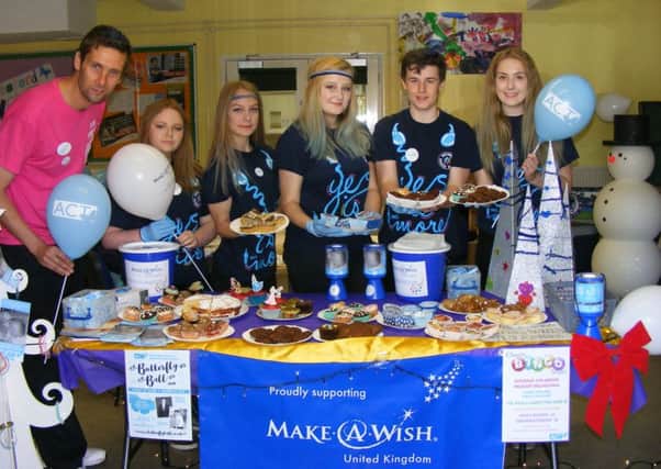 Selling cakes for good causes. one of the NCS groups, based in the Children and Young People's Centre in Money's Yard. From left - mento James McKay, Emily Bond, Jasmine Humphry, MOlly Blunt, Daniel King and Olivia Calver-Bridge. EMN-160719-115748001