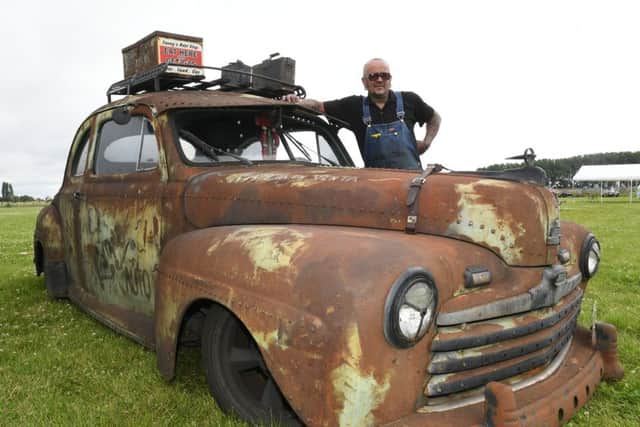 Bullfrog Bash at Sleaford Rugby Club. Richard Millard of Metheringham with his 1946 Ford Coupe Deluxe. EMN-160722-113919001
