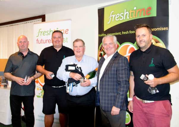 The overall winning team from Ingredient Solutions, with Freshtime's managing director Mark Newton.