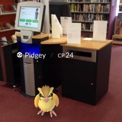 The Pokemon Go craze has reached Market Rasen Library with a Pidgey being caught at the library EMN-160729-172201001