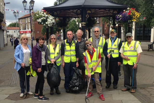 Volunteers who turned up for the North Lincolnshire CPRE effort Pick for the Queen in Brigg Town Centre EMN-160713-174401001