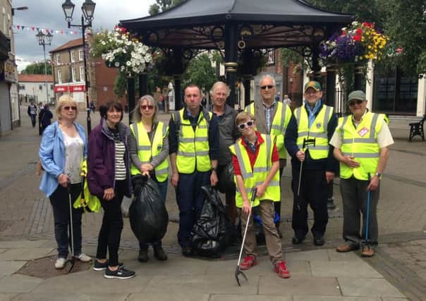 Volunteers who turned up for the North Lincolnshire CPRE effort Pick for the Queen in Brigg Town Centre EMN-160713-174401001