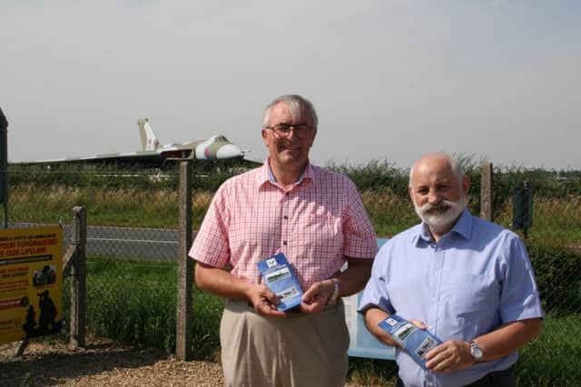 Pictured with Phil Bonner, right is North Kesteven District Councillor Lance Pennell, a Vulcan pilot from late 1978 to August 1981 who was in the 101 Squadron Vulcan display crew which flew across Britain, Europe, the US and Canada. EMN-160726-170719001