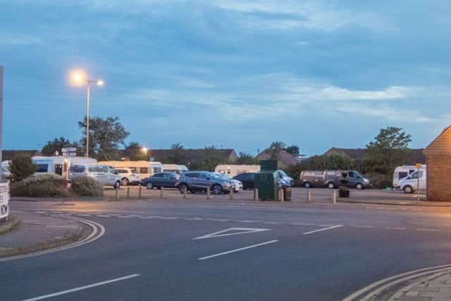 A small number of traveller vehicles were seen parking in the Seacroft Road Car Park last night (Wednesday).