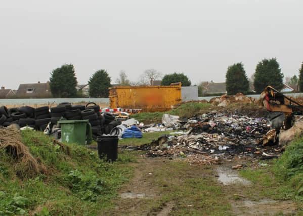 The illegally dumped waste at Dunholme EMN-160728-142715001