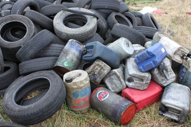 The illegally dumped waste at Dunholme EMN-160728-142652001