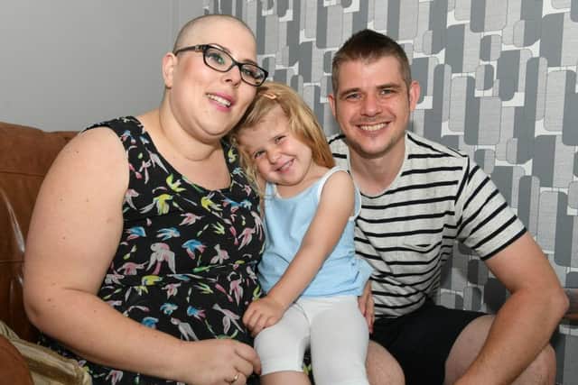 Dina Nicholson of Boston who is praising Pilgrim Hospital. Pictured with Jonathan Nicholson and Alessia Nicholson 3. EMN-160729-134931001