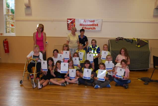 PCSO Kirsty Simpson with Alford Brownies.