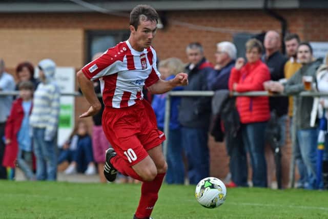 Tommy Chalk scored Horncastle Town's second goal on Friday night. Photo: John Aron