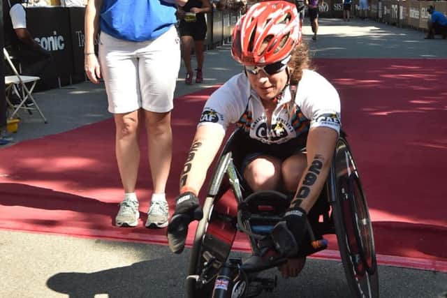 Liz completes the New York City Triathlon in a fraction under 2hr 55 mins EMN-160108-164145002