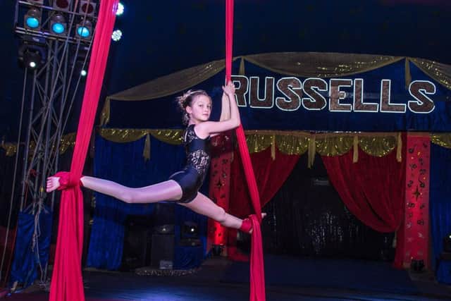 Grace McDowell put on an amazing performance at Russell's Circus in Mablethorpe.