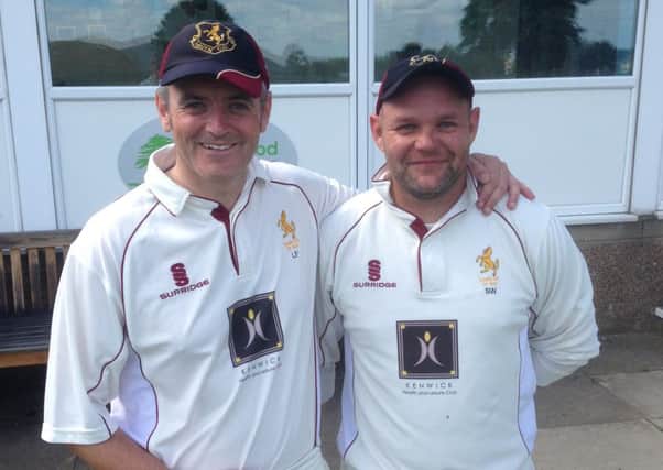 Lee Freeman (left) with Second XI stand-in skipper Steve Wright EMN-160808-131441002