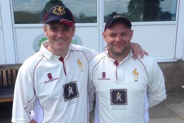 Lee Freeman (left) with Second XI stand-in skipper Steve Wright EMN-160808-131441002