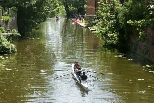 Rowers on the Ancholme by the clubhouse now the Ancholme Rowing Club is increasing its fleet of boats!