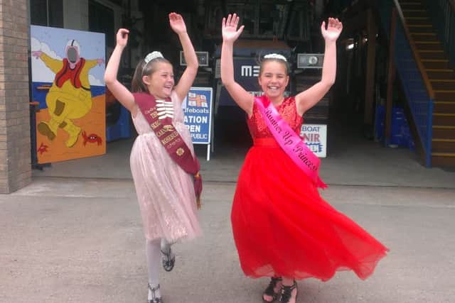Carnival Rosebud Alycia Dickinson and runner-up Princess Destinee Armstrong excited about the week of fun in Skegness. ANL-161208-102156001