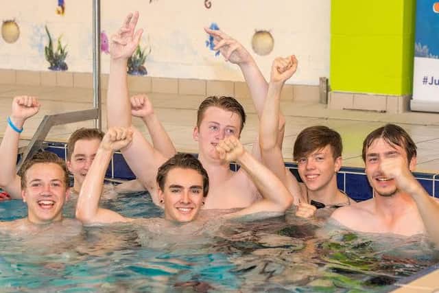 Charity swimmers at Horncastle pool EMN-160823-085142001