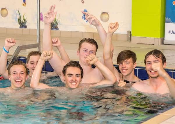 Charity swimmers at Horncastle pool EMN-160823-085142001