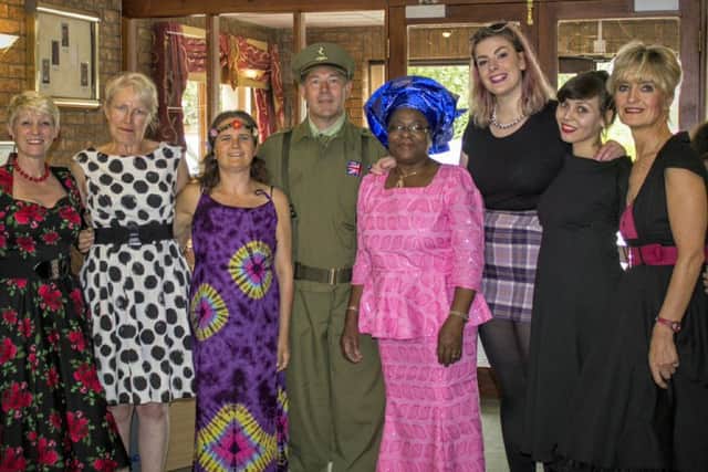 Catwalk stars, from left: Evie Barton, Sue Bell, Rosemary West, Stephanie Townsend, Kevin Bowles, Remi Owolabi, Alice Cousins, Chelsea Watts and Carol Tate EMN-160822-075500001
