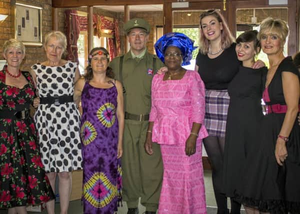 Catwalk stars, from left: Evie Barton, Sue Bell, Rosemary West, Stephanie Townsend, Kevin Bowles, Remi Owolabi, Alice Cousins, Chelsea Watts and Carol Tate EMN-160822-075500001
