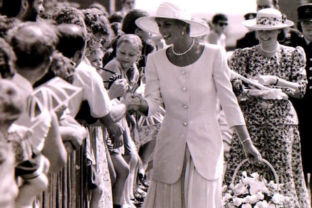 Princess Diana visits RAF College Cranwell for the Queen's Review in 1991. EMN-160815-142705001