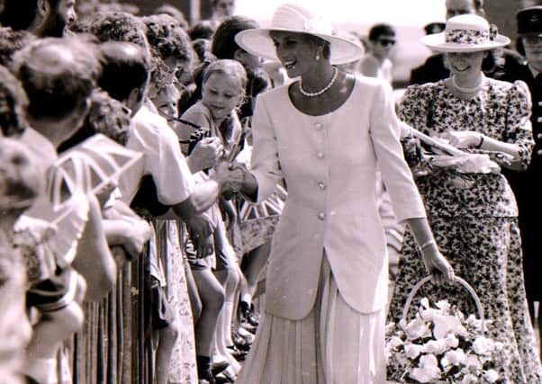 Princess Diana visits RAF College Cranwell for the Queen's Review in 1991. EMN-160815-142705001