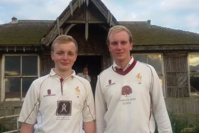 Sam (left) and Tom Ryder helped bowl Louth Tavs to victory EMN-160815-163531002
