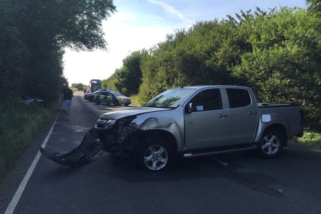 The scene on the A158 near Wragby this afternoon