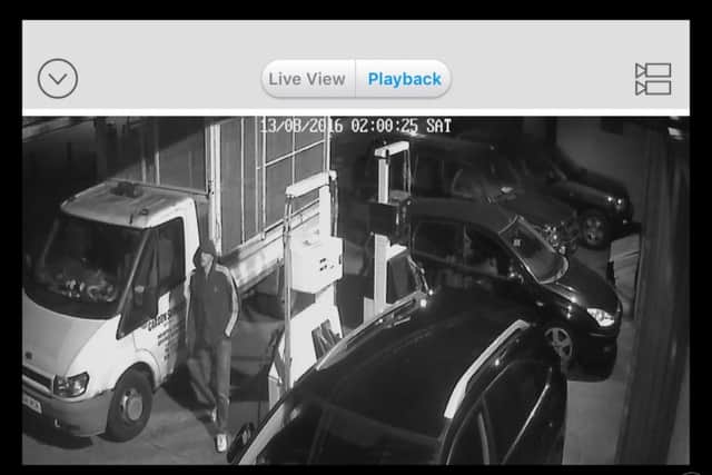CCTV image of a man police would liike to speak to following an attempted burglary in Chapel St Leonards. ANL-160816-091412001