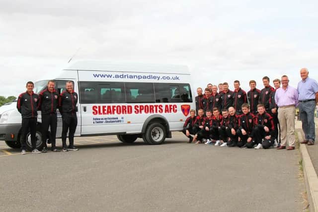Sleaford Sports have taken stock of their minibus, sponsored by Adrian Padley Motors and Thompson and Richardson.