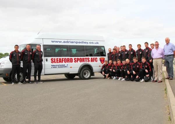 Sleaford Sports have taken stock of their minibus, sponsored by Adrian Padley Motors and Thompson and Richardson.