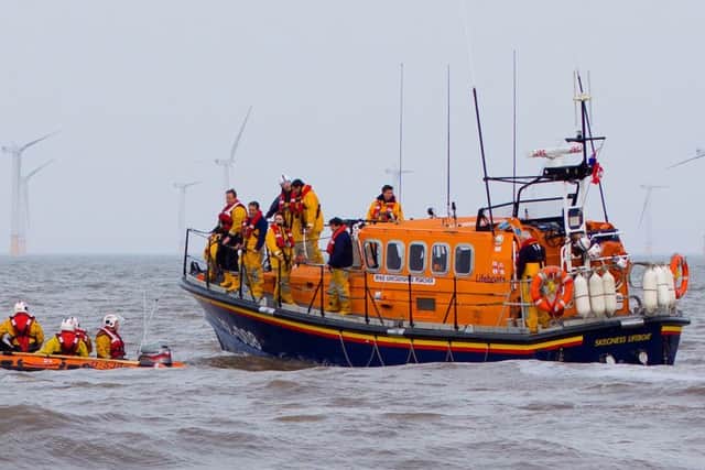 Skegness inshore lifeboat and all-weather lifeboat/ ANL-160818-051650001