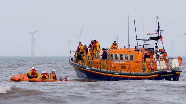 Skegness inshore lifeboat and all-weather lifeboat/ ANL-160818-051650001