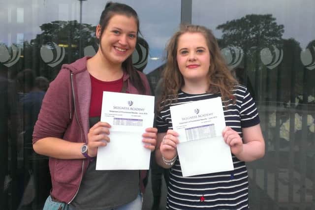 Star achievers at Skegness Academy Dabielle Harrison Luscombe and Sophie Harrison. ANL-160818-102910001