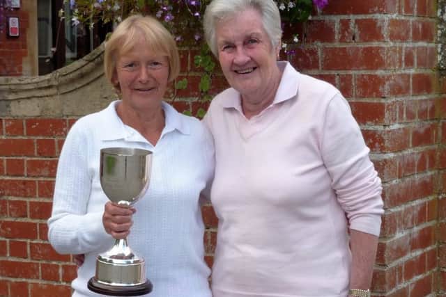 Past Captains Cup winner Val Pattinson (left) with organiser Jenny Cutts EMN-160822-124026002