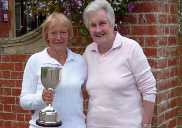 Past Captains Cup winner Val Pattinson (left) with organiser Jenny Cutts EMN-160822-124026002