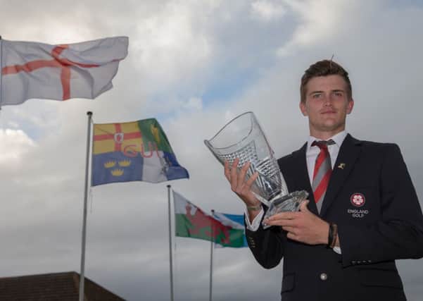 England's Ashton Turner with the trophy for individual player of the Tournament at the Home Internationals.
Pic Kenny Smith, Kenny Smith Photography
Tel 07809 450119 EMN-160822-150304002