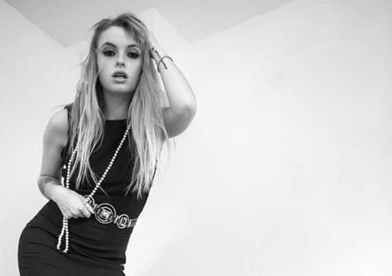 Model Charlotte Simpson wearing just one of the pieces from the Preach collection. Photo credit: Steve Coxon.