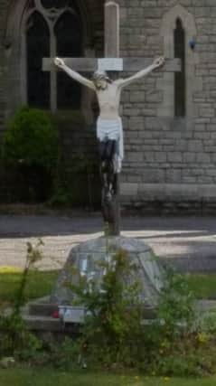 It is believed that the statue outside St Michael's Church was vandalised overnight (August 22-23).