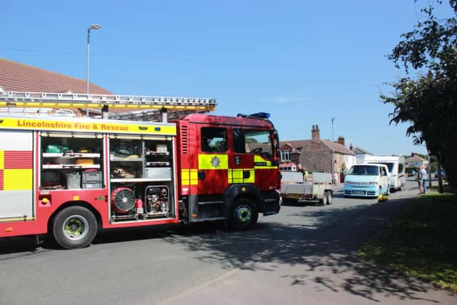 The scene of the accident in North Somercotes.