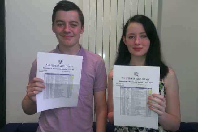 The wait is over for Brook Salter and Amber Snary at Skegness Academy. ANL-160825-111400001
