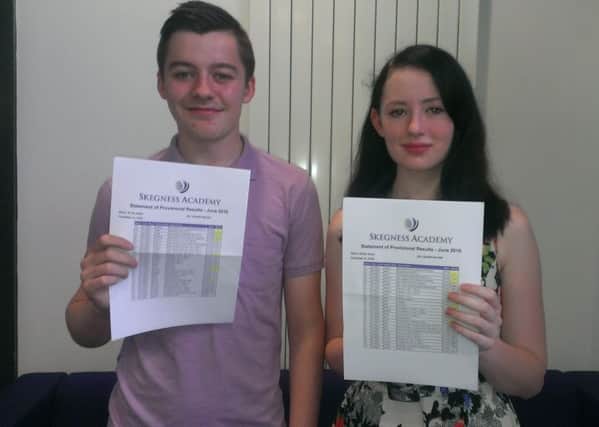 The wait is over for Brook Salter and Amber Snary at Skegness Academy. ANL-160825-111400001