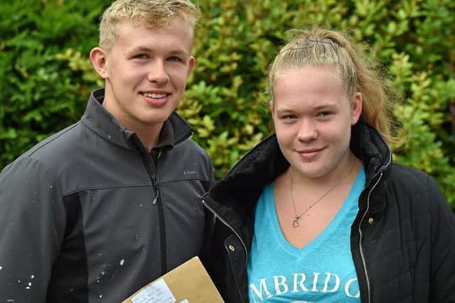No Caption ABCDE
Twin-tastic - Twins Danny and Katie Wells - who are England junior squash internationals - with their results at Banovallum School EMN-160825-124012001