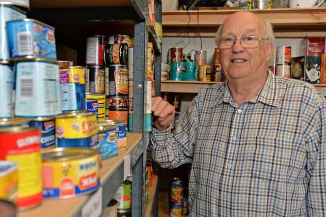 Violunteer Bob Wayne at the Horncastle Food Bank EMN-160826-134939001