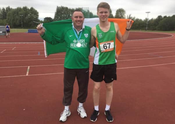Flying the flag for Ireland, Jim and Kieran Gillespie.