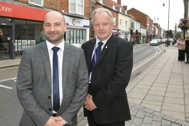 Police Roadshow at Sainburys car park with Police Commissioner and Depty Commissioner. L-R Police and Crime Commissioner Marc Jones, Deputy Police and Crimes Commissioner Stuart Tweedale. EMN-160829-124339001