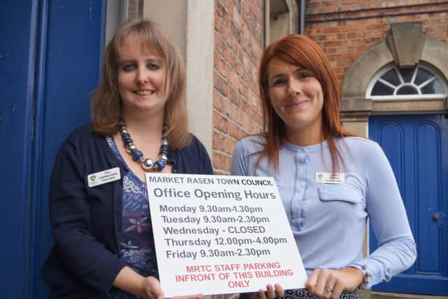 Town Clerk Faye Lambkin-Smith and Booking Clerk Kerrie Nicholson EMN-160209-141147001